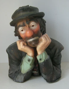 ESCO Statue EMMETT KELLY JUNIOR Toskana wie Kreidegeschirr Gips WARUM ICH? - Bild 1 von 4