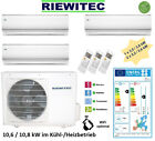 Triple MultiSplit (1x3,5 + 2x5,2 kW) RIEWITEC Klimaanlage 10,6 / 10,8 kW, A++/A