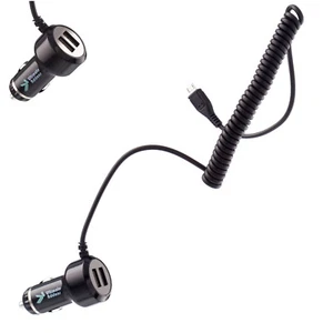 Ultimateaddons Dual USB 4.8 Amp Fast Charge Cable with Micro USB Car Charger - Picture 1 of 4