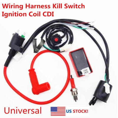 Arnés de telar de cableado Dirt Pit Bike interruptor de apagado bobina de encendido CDI 50 110 140 150cc Foto 1 de 4