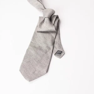CALVIN KLEIN Tie Cotton Silk Light Gray US Made Classic Menswear - Picture 1 of 4
