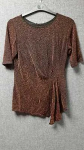Lavitta Women's Copper Chainmail Side Drape Top UK 14 LN101 CC 06 - Picture 1 of 4