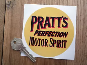 Pegatinas Pratts Perfection Motor Spirit de 4" par bomba de gasolina redonda - Imagen 1 de 1