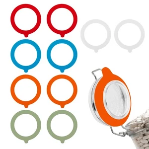 10 piezas sellos de goma para frascos de vidrio, juntas de tarro de silicona de repuesto - Imagen 1 de 7