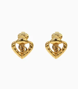 Dior Boucles d'oreilles cœur CD en or 16016 146387042 - Picture 1 of 4