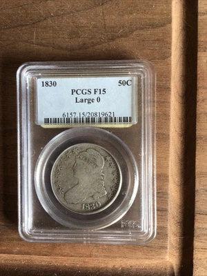 1830 50C PCGS F15 Large 0 - Image 1 of 4