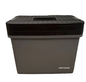 Caja de herramientas portátil de colección grande Craftsman negra gris con bandejas taburete de 17" de alto - Imagen 1 de 13