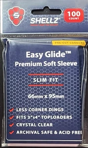 Shellz Easy Glide 1 Confezione da 100 Morbide Maniche Penny Slim Fit Angoli Taglio Premium - Foto 1 di 2