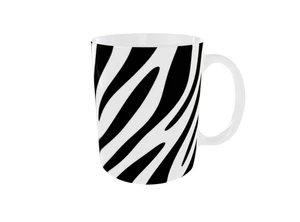 Weiß & Schwarz Zebra Keramik Tiermotiv Kaffee Tee Becher 325 ml 11 oz - Bild 1 von 4