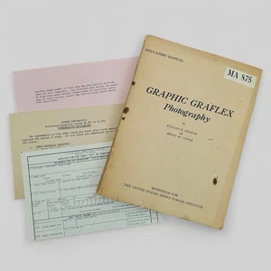 VTG Graphic Graflex Photography Military Training Manual Class Ephemera 1950 - Picture 1 of 12