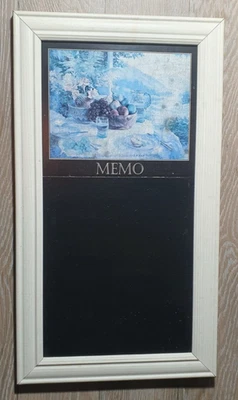 Blackboard Chalk Kitchen Restaurant Memo Menu Board Wooden   Used Vintage Read - Image 1 of 4