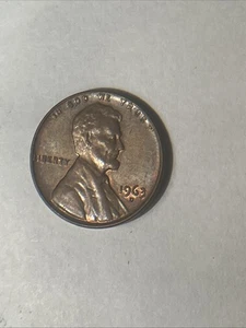 1963 D Lincoln Men.Penny #61 Errors On Rim, "L" In Liberty On Edge RARE Coin. - Picture 1 of 3