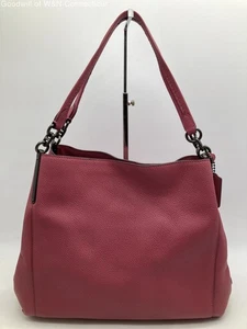 Authenticated Coach Women Magenta Leather Purse - Picture 1 of 11
