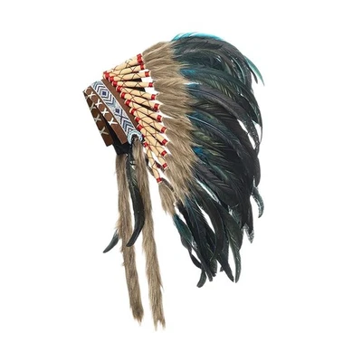 Native American Indian Headdress Chief Hat Headwear for Carnival Party Men Women - Image 1 of 4
