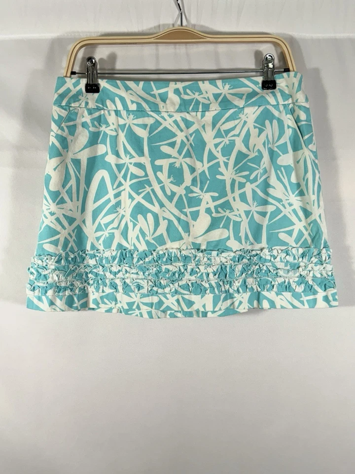 Lilly Pulitzer Marigold Ruffle Skort Shorely Blue Light My Fire Dragonfly Size 6 - Image 1 of 4