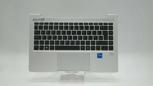 GENUINE HP PROBOOK 440 Gen10 NONE BACK LITE Silver English UK Palmrest Keyboard - Picture 1 of 2