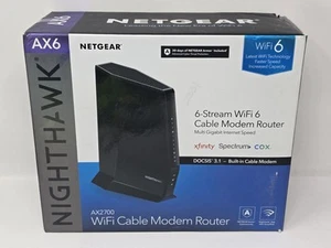 Netgear Nighthawk AX2700 Wi-Fi Cable Modem Router CAX30, Wi-Fi 6 - Open Box* - Afbeelding 1 van 19