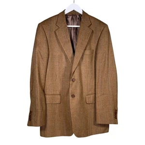 Charles Tyrwhitt Blazer Jacket UK42R Brown Windowpane Check Hacking Countrycore - Picture 1 of 15
