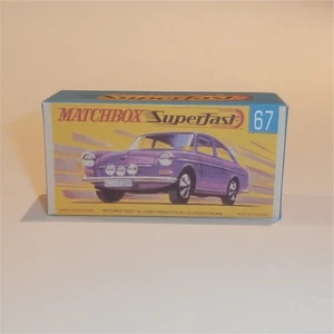 Matchbox Lesney Superfast 67 c1 Volkswagen 1600 TL Mauve G Style Repro Box - Picture 1 of 5