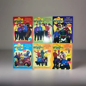 6 Vintage The Wiggles Coloring and Activity Books Original Cast - Picture 1 of 2