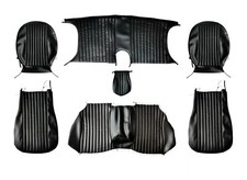 Set Seat Covers Black Imitation Leather Fiat Dino SPIDER 2000 1.Series