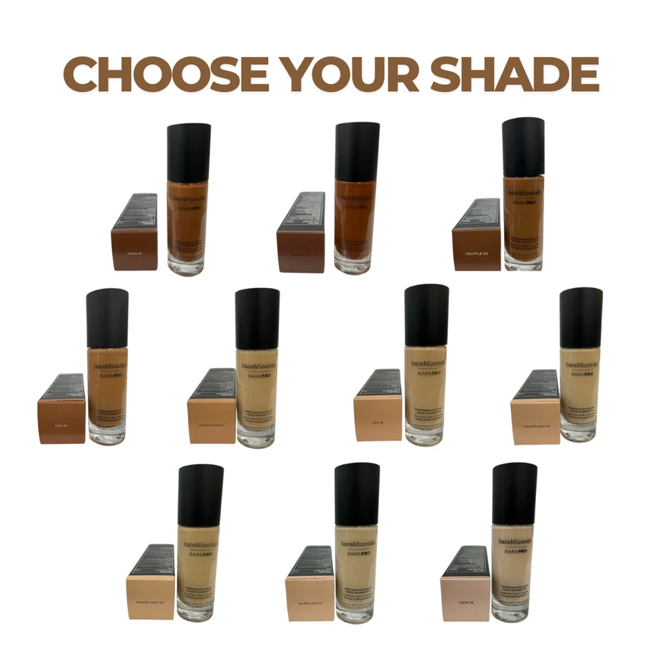 BareMinerals BarePro Performance Wear Liquid Foundation SPF 20 Choose Your Shade - Image 1 of 1