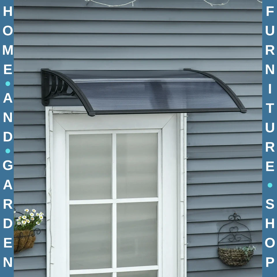 Outsunny Door Canopy Awning Rain Shelter 100 x 75cm