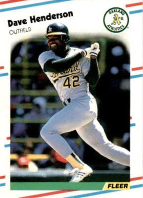 1988 Fleer Update  #U-53 Dave Henderson   Oakland Athletics - Image 1 of 2