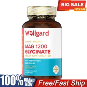 Wellgard Magnesium Glycinate, Mag 1200, High Strength Magnesium Bisglycinate= - Picture 1 of 11