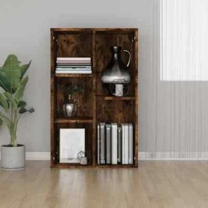 vidaXL Libreria/Credenza Rovere Fumo 50x25x80 cm in Legno Multistrato - Foto 1 di 11