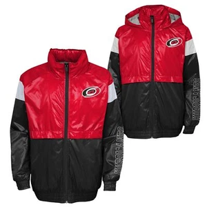 Outerstuff NHL Youth Boys Carolina Hurricanes Goal Line Stand Windbreaker Jacket - Picture 1 of 9