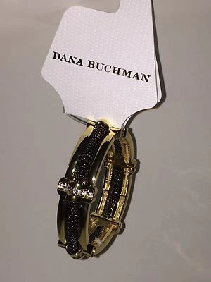 Pulsera elástica de dos tonos para mujer DANA BUCHMAN joyería de moda nueva con etiquetas talla única Foto 1 de 4