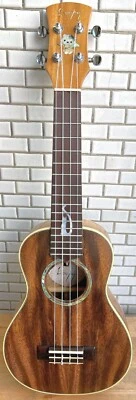 Loopy Solid Acacia Koa wood Concert Ukulele, sitting cat inlay UKC249 - Image 1 of 4