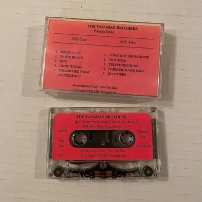 THE VAUGHAN BROTHERS Family Style 1990 US Epic PROMO CASSETTE TAPE Stevie Ray - Image 1 of 2