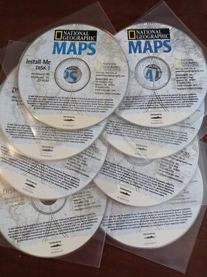 Vintage National Geographic Maps 8 Set CD-ROM Windows 95/98 - Image 1 of 4
