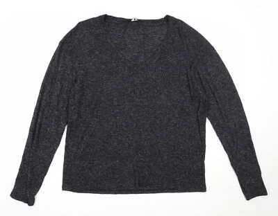 Very Womens Black V-Neck Viscose Blend Jumper Size 12 - Image 1 of 4