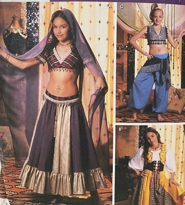 VINTAGE 2003 'SIMPLICITY' BELLY DANCER COSTUME PATTERN 5357 SIZE GIRLS 7-14 - Image 1 of 2