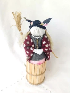 Baba Yaga in a Morta strega ucraina Motanka bambola ucraina tradizionale fatta a mano - Foto 1 di 5