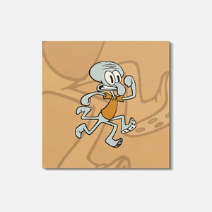 SpongeBob SquarePant Cartoon Squidward Tentacles 4'' X 4'' Square Wooden Coaster - Picture 1 of 3