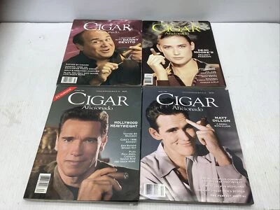 4 Cigar Aficionado Magazine 1996 Arnold Schwarzenegger Devito Demi Moore Dillon Foto 1 de 4