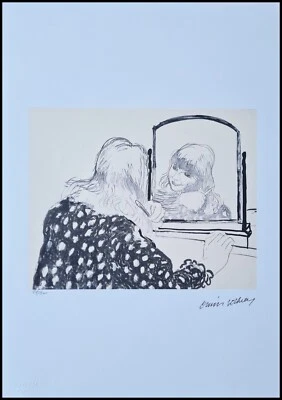DAVID HOCKNEY * Anna combs...* 50 x 35 cm * signed lithograph * limited # 84/200 - Bild 1 von 4