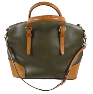Dooney & Bourke Wexford Leather Domed Satchel Olive (05) - Picture 1 of 8