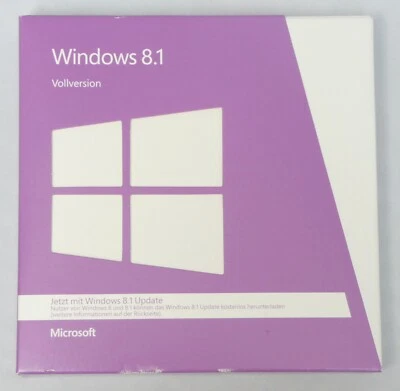 Microsoft Windows 8.1 - Vollversion mit CD/DVD - 32/64Bit - Deutsch - - Bild 1 von 2