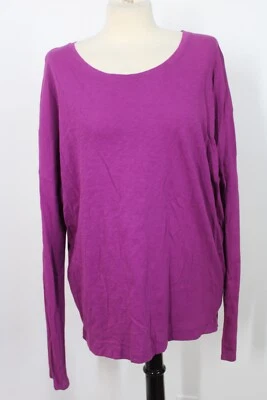 Lucy XL Purple Drop Shoulder Long Sleeve Scoop Neck Active Tech Shirt - Image 1 of 4