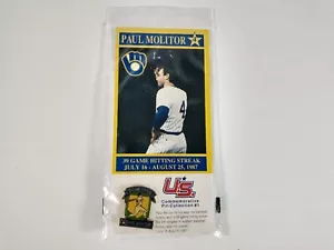 Milwaukee Brewers Hat Lapel Pin MLB Paul Molitor 39 Game Hitting Streak 1987 - Picture 1 of 4