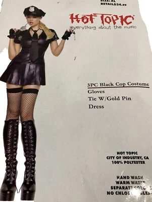Sexy Halloween Police Cop Costume Hot Topic XL Pre Owned - Изображение 1 из 4