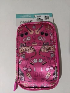 Yoobi Pink Pencil Organizer Pouch School Supplies Arts Crafts NEW - Picture 1 of 5