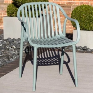 STACKABLE BLUE OUTDOOR CHAIR STACKING GARDEN SEATING MORE COLOURS AVAILABLE - Picture 1 of 24