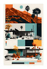 1960S Mid Century Modern Palm Springs Pop Art Print Vp3