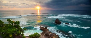 QUADRO STAMPA TELA CANVAS - paesaggio mare tramonto arredo classico moderno - Foto 1 di 3